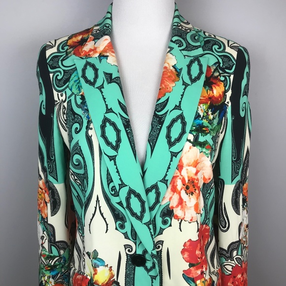 Etro Milano Colorful Floral Long Jacket - Picture 2 of 11